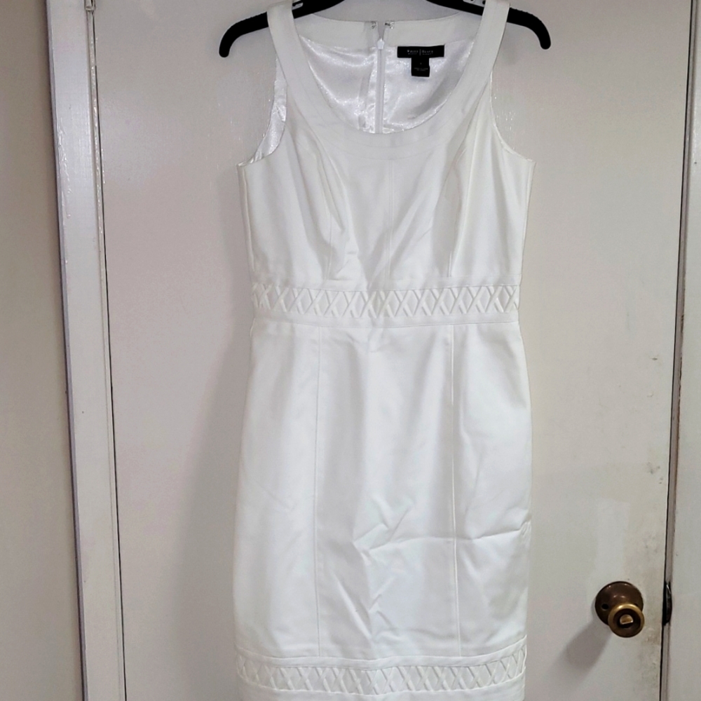 White House / Black Market  white cocktail dress.
